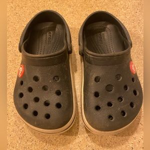 Crocs Crocband Toddler Clogs, Size 9, Black, white, red